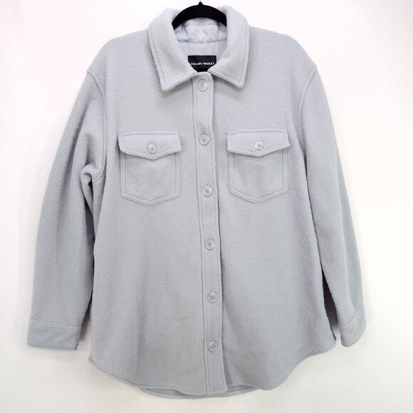 Hilary Radley Women's Button Up Shirt Jacket Blue Shacket Size Large - Picture 1 of 13
